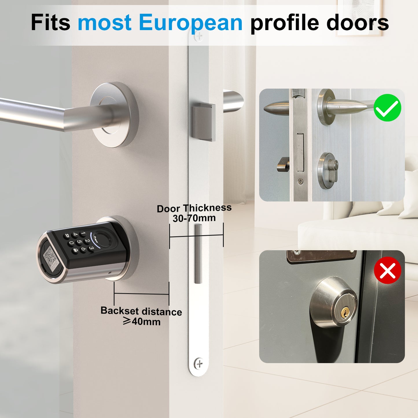 WELOCK Fingerprint Door Lock ToucA51 with Keypad