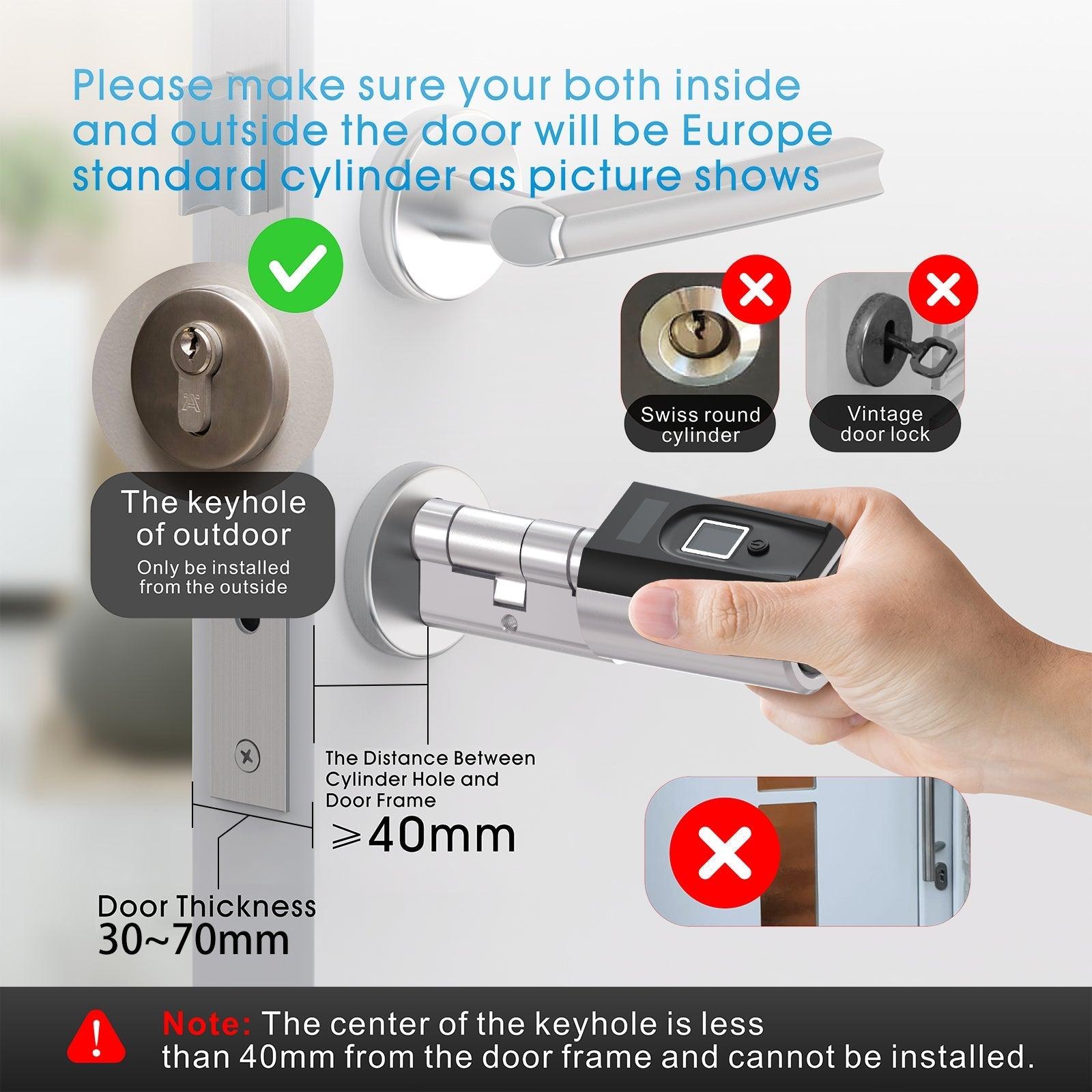 Welock Fingerprint Electronic Smart Door Lock Cylinder SECBN51 - WELOCK