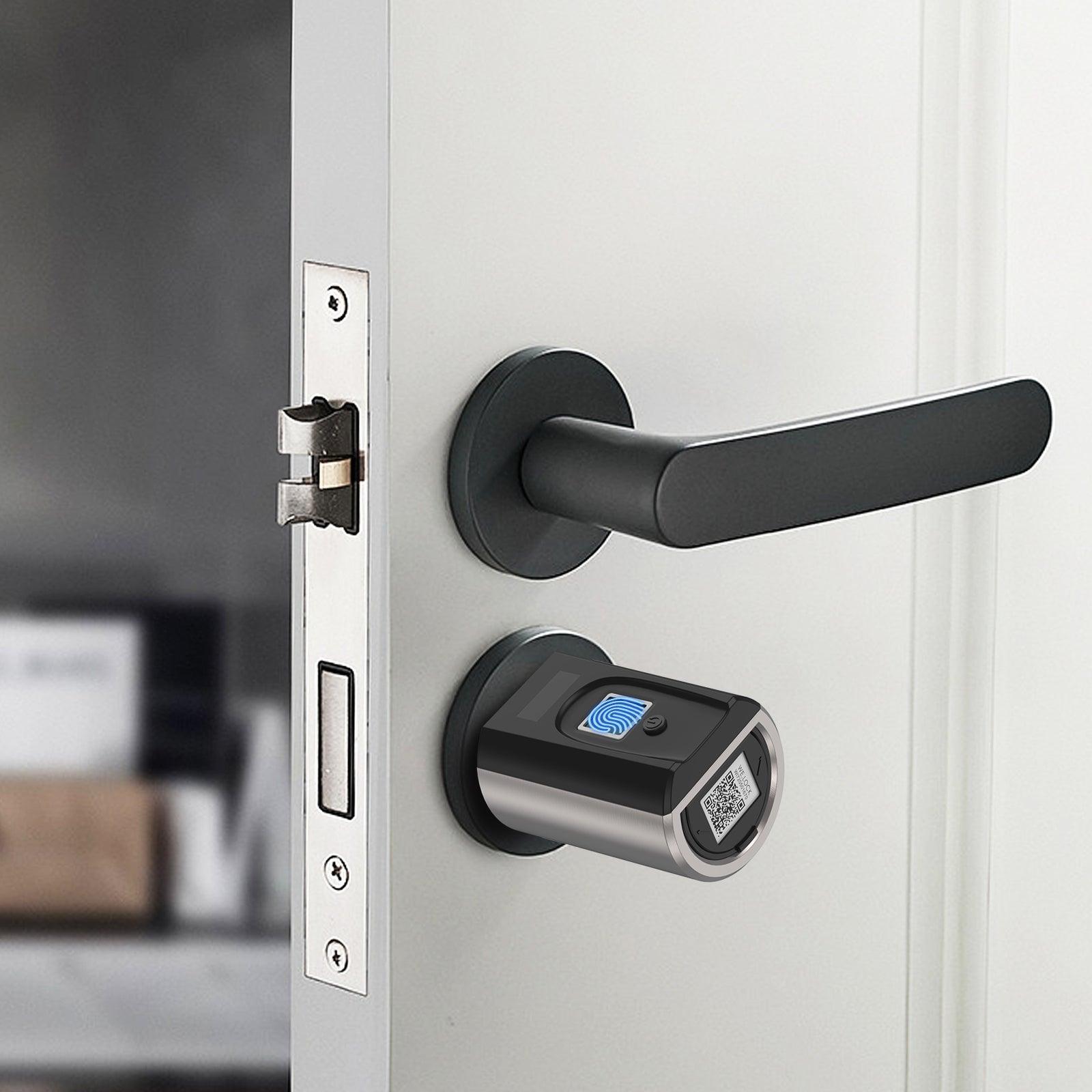 ANG Tuya WiFi App Smart Door Lock Biometric Lock Fingerprint Door Handle Digital Keyless Lock