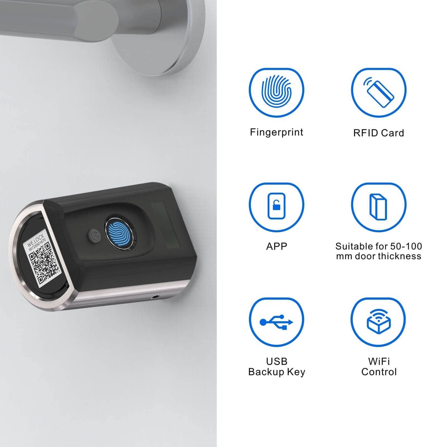 Welock Fingerprint Smart Lock Electronic Door Lock Cylinder Touch41 - WELOCK