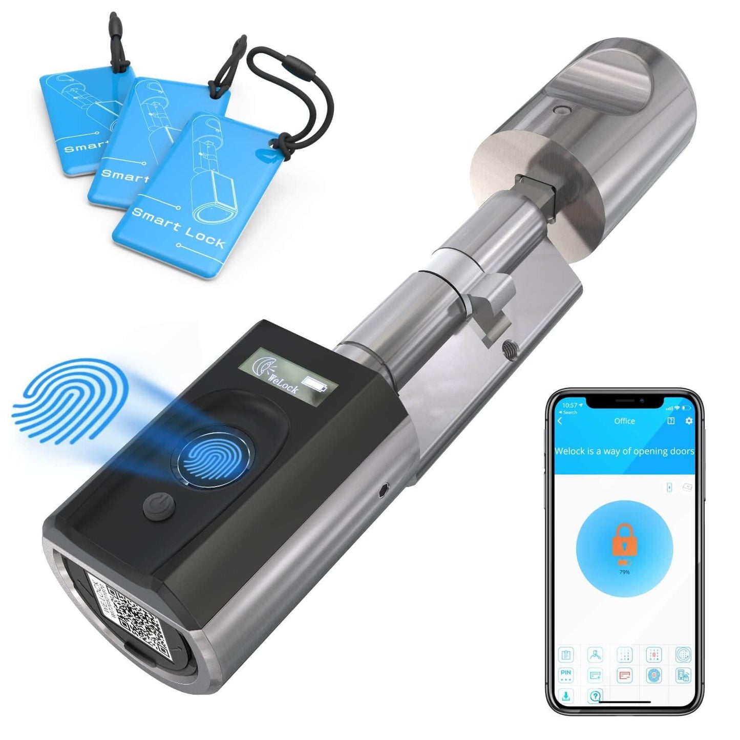 Welock Fingerprint Smart Lock Electronic Door Lock Cylinder Touch41 - WELOCK