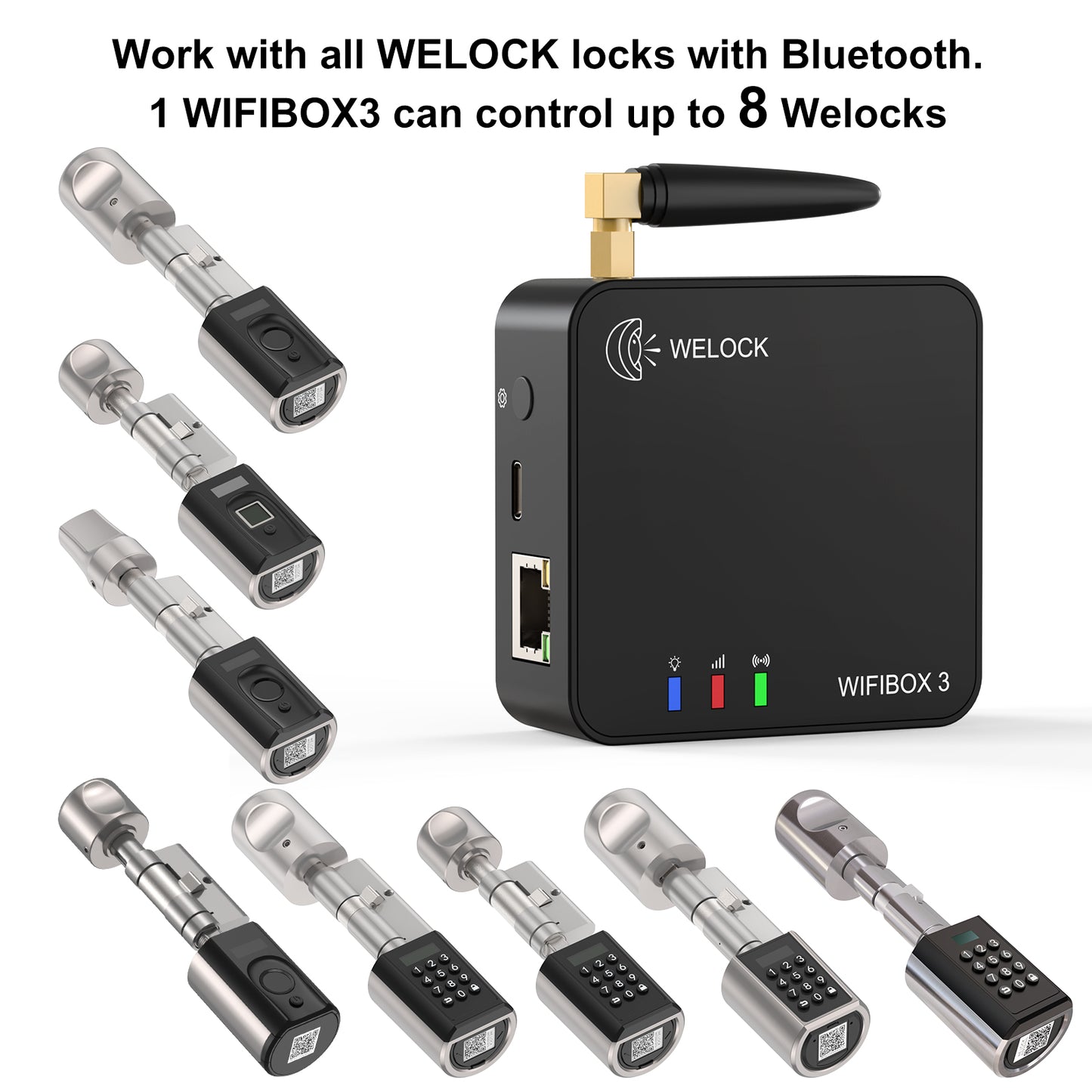 WELOCK WIFIBOX3 WiFi Bridge for Remote Unlocking with Alexa