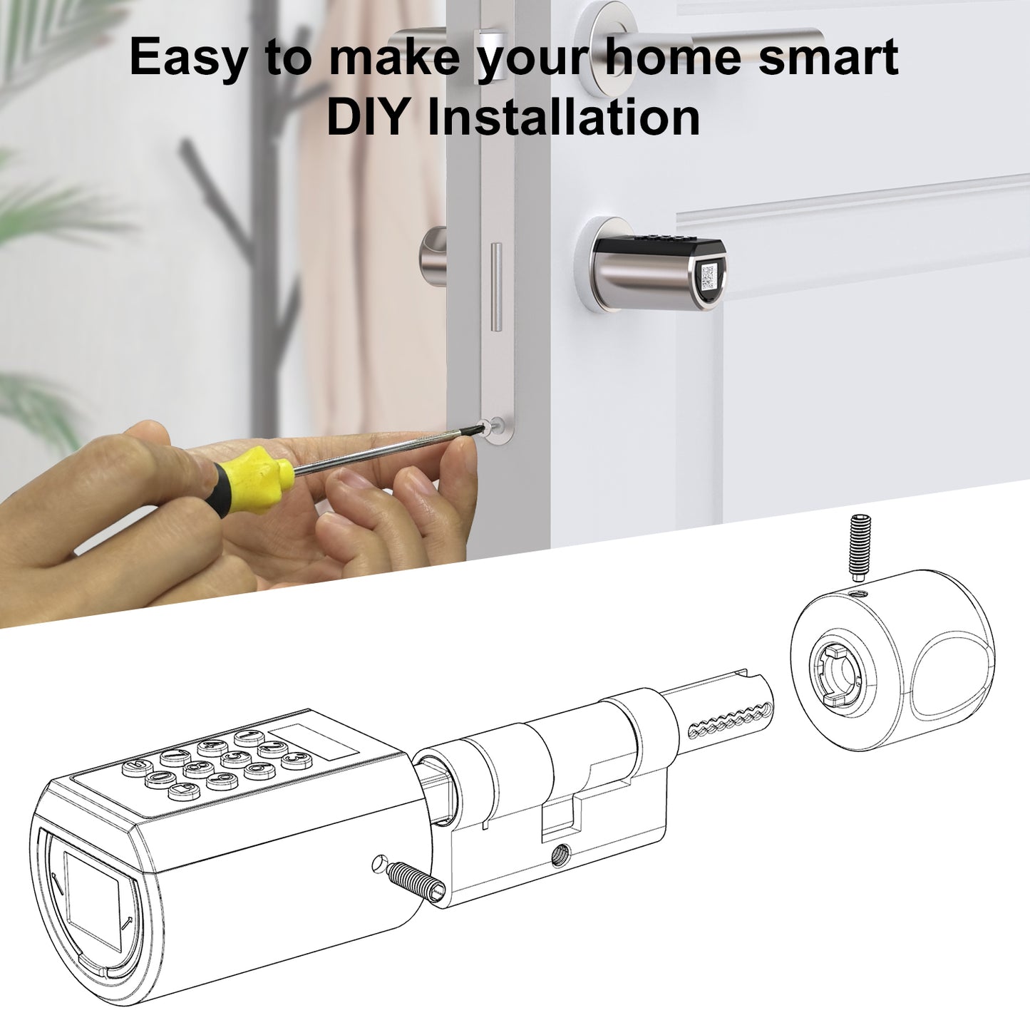 WELOCK smart lock PCB51 easy DIY installation